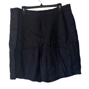 Murano Men's Black Linen Shorts